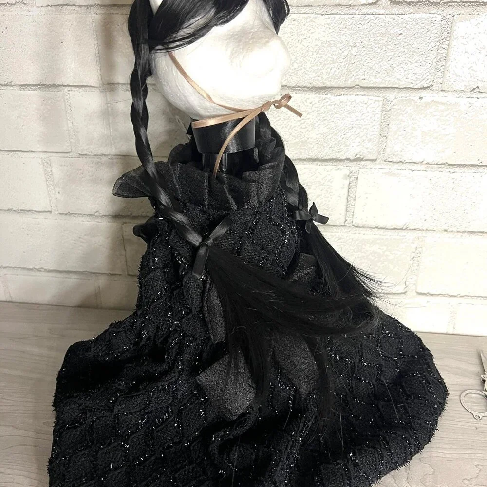 🕷️ 🐾 🖤 Wednesday Adams Cat Wig 🖤 🐾 🕷️